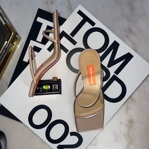Heron Preston Nude Level Leather‎ Heeled Sandals